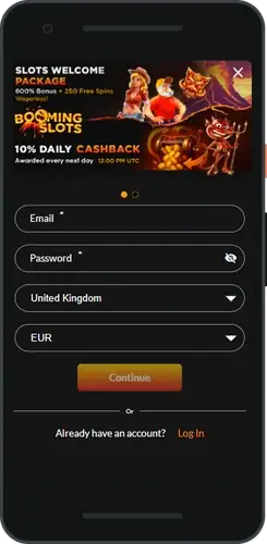 BoomingSlots casinò accesso